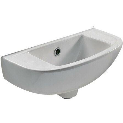Nemo Spring Misto lave-mains 450 x 215 mm porcelaine trou pour robinet pré-percé latéraux avec trop-plein blanc