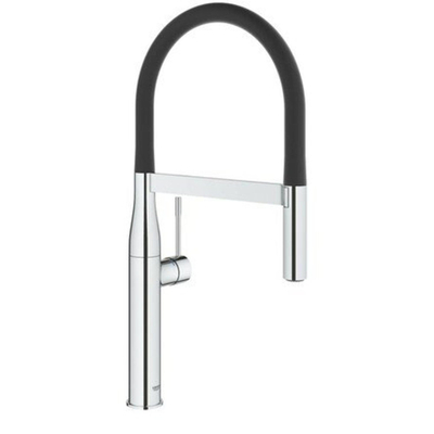 GROHE essence mélangeur de cuisine monotrou avec limiteur de température et douchette flexible chrome