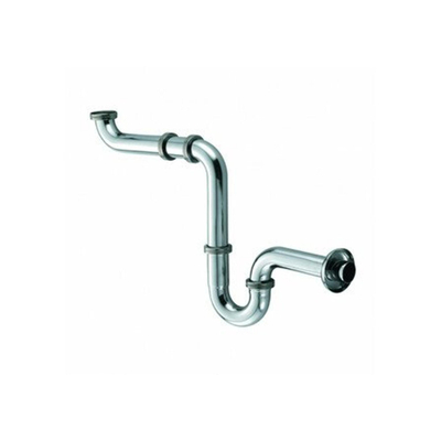 Kludi Siphon 1.1/4inch avec rosace y compris tube mural Laiton Chrome