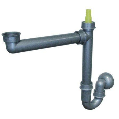 Nemo Skill sifon - voor spoeltafel - met 1 bak - plaatsbesparend - aansluiting - vaatwas is mogelijk - 6/4" x 40mm