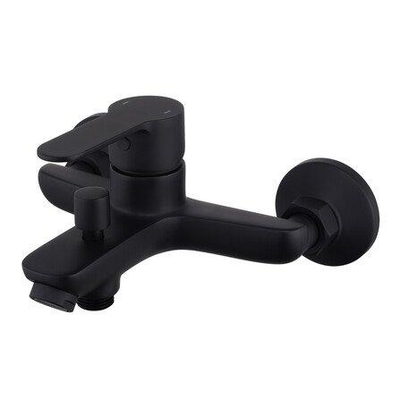 GO by Van Marcke badkraan - 17.6cm - opbouw - mengkraan - messing zwart mat