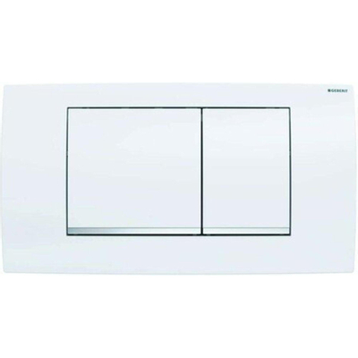 Geberit Twinline bedieningplaat, 2-toets spoeling frontbediening voor toilet 34x18.5cm wit OUTLETSTORE