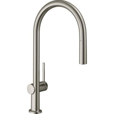 Hansgrohe talis m54 mélangeur de cuisine 210 avec douchette extractible 1 jet acier inoxydable