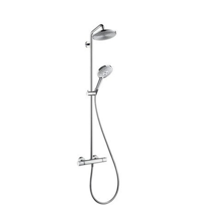 Hansgrohe Raindance Select 240 AIR Showerpipe: met douchekraan en EcoSmart hoofddouche met 3jet ecosmart handdouche chroom