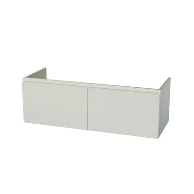 Nemo Start stella meuble bas b1200 x h400 x d495 mm 2 portes sans poignée couleur blanc