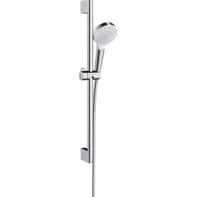 Hansgrohe Crometta Doucheset - 1jet Green - 6 l/min - met Unica Croma - glijstang 65cm chroom/w - ecosmart - groen wit chroom