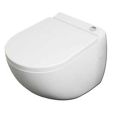 GO by Van Marcke hangtoilet – met geïntegreerde vermaler – spoeling 2/4 liter – met zitting – glans wit