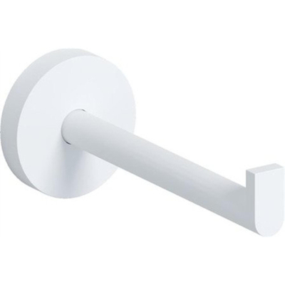 Clou Flat toiletrolhouder recht zonder klep mat wit SHOWROOMMODEL