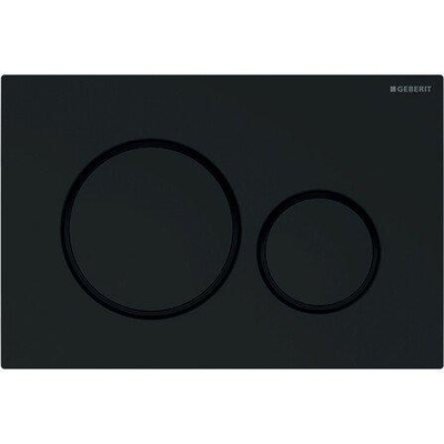 Geberit Sigma20 Plaque de commandeDualFlush 24.6x16.4cm Noir brillant/ anneaux noir mat