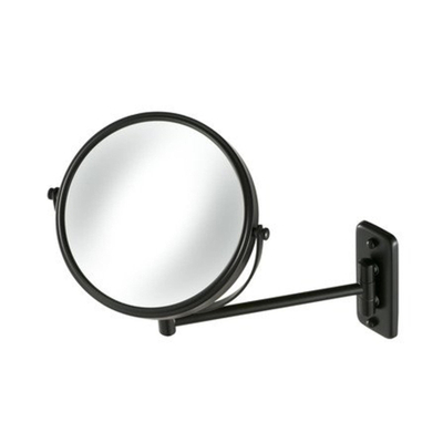 Geesa Mirror Collection Miroir grossissant 1 bras miroir standard et grossissant 3x Ø20cm noir