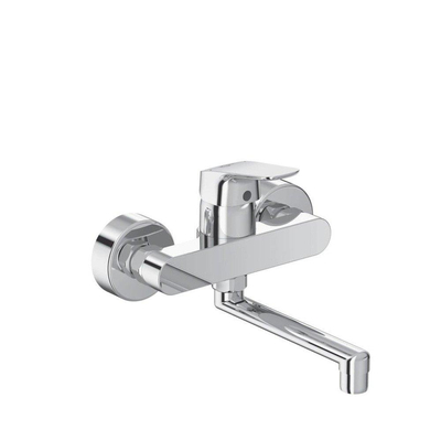 Ideal Standard Ceraflex keukenmengkraan - eengreeps - muurmodel - uitloop 160 mm - chroom