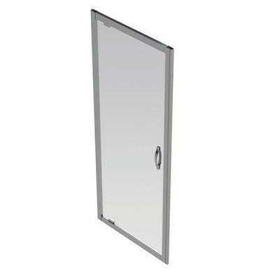 GO by Van Marcke Belo porte pivotante 800x1900mm 6mm verre easy clean profils aluminium chromé