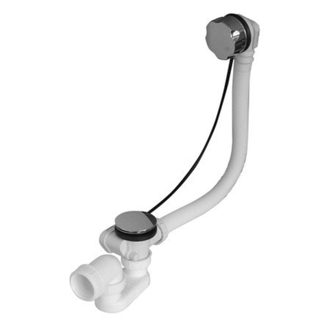 Nemo Skill Automatische Badgarnituur draaibediening - standaard bad - afvoeropening d5.2cm - afwerkset - voor standaardbaden SW282481