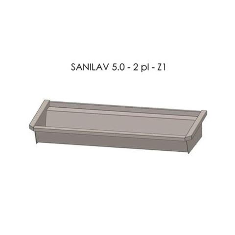 Intersan Sanilav gouttière de lavage 120cm sans conduites sans robinets inox 304 GA32546