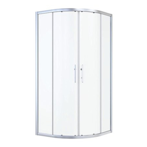 Nemo Start Profi douchecabine - 87x87x195cm - kwartrond - helder - veiligheidsglas - 5mm - schuifdeur - kwadrant - inbouwmaat 870-890mm - chroom SW877735
