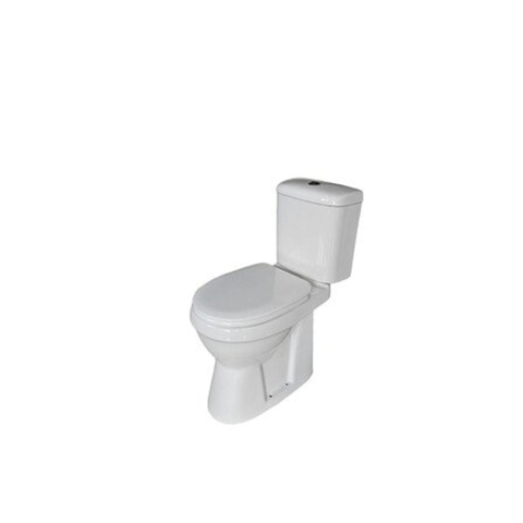 GO Van Marcke Rhone WC sur pied surélevé - sortie en S - sans rebord de chasse - porcelaine - avec abattant WC UF softclose - blanc brillant SW1426436