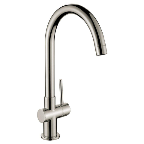 GO by Van Marcke Cocoon inox mitigeur de cuisine monocommande bec mobile disques céramiques y compris flexibles et set de fixation SW286970