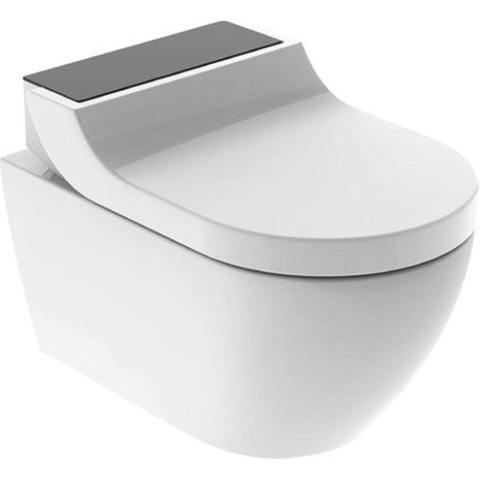 Geberit AquaClean Tuma Comfort Douchewc - douche wc- zwart glas decorplaat - glans wit SW87554