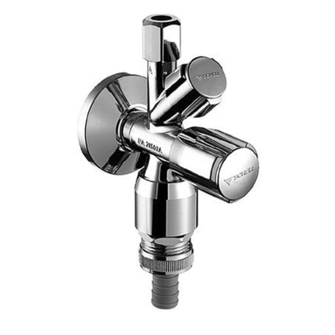 Schell Comfort combi slangwartel hoekregelkraan 1/2 chroom GA79627