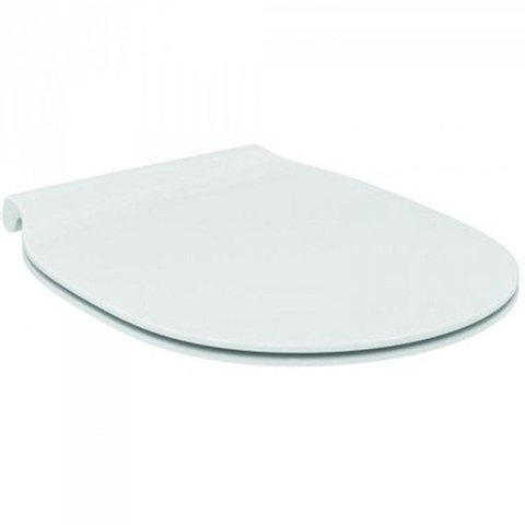 Ideal Standard Connect Air closetzitting met deksel met softclose dun wit/RVS SW75931