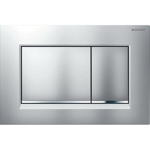 Geberit Sigma20 plaque de commande - chasse à 2 touches - carré - chrome mat SW242682