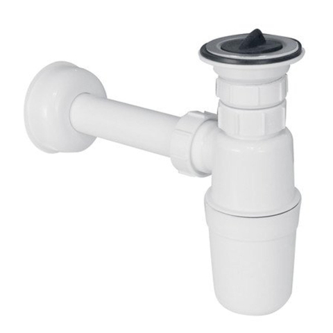 Nemo Skill fleshevel - 5/4" x 32mm - met afvoerbuis en afdekrozet - afvoerplug - bekersifon - compleet - wit SW292983