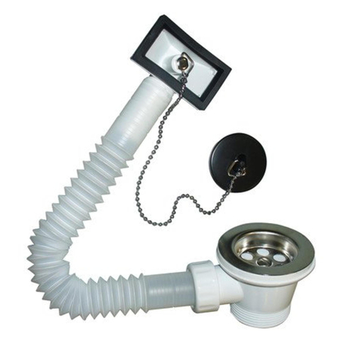 Nemo Skill afvoerplug - met overloop - voor enkele spoeltafelaansluiting - 6/4" - kunststof - 64 SW404270