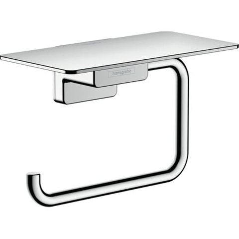 Hansgrohe AddStoris Q closetrolhouder - met planchet - hoogglans chroom SW651244