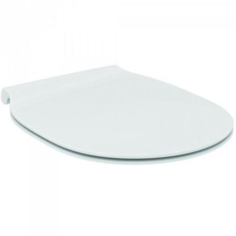 Ideal Standard Connect Air closetzitting met deksel met softclose dun wit/RVS SW75931