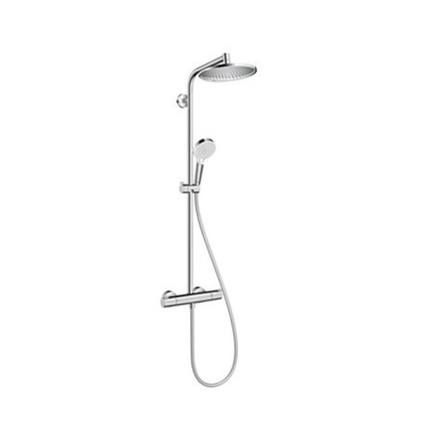 Hansgrohe Crometta s 240 Regendouche - opbouw - ronde hoofddouche - met douchegarnituur - ecosmart - hoogglans chroom SW73212