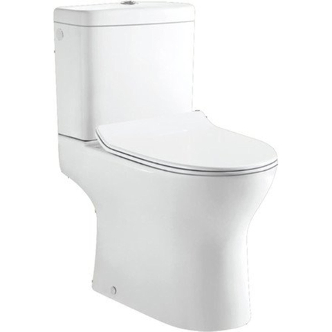 GO by Van Marcke Gustav PACK staand toilet S uitgang 22.5 cm reservoir met Geberit mechanisme 36 L porselein wit met dunne softclose en takeoff zitting SW288422