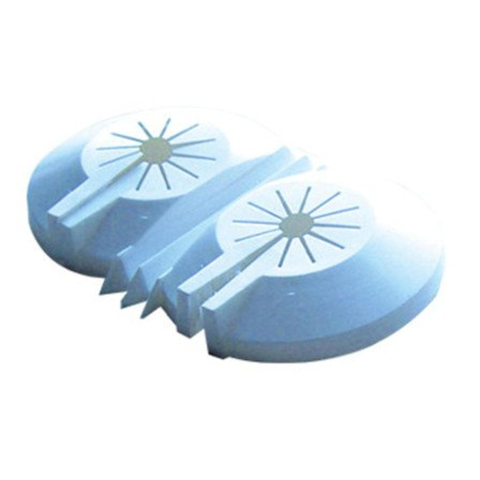 Nemo Go rosette double couvercle pour tube pex ø16 ø20 anthrax 35mm 50mm plastique blanc SW290556