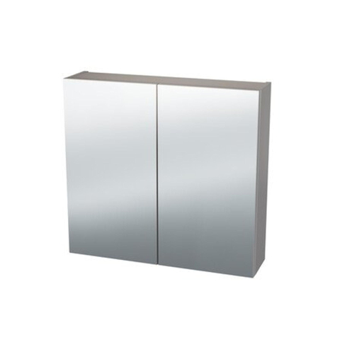 Nemo Spring Nebulo spiegelkast - 60x65x17.8cm - 1 deur - glazen leggers - met stopcontact - zonder schakelaar - enkelzijdige spiegeldeur - Cashmere SW637002