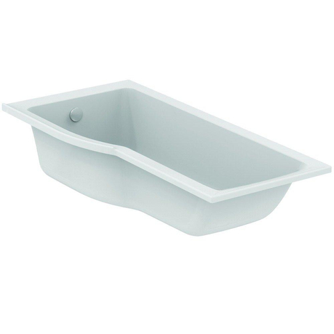 Ideal Standard Connect Air baignoire encastrée avec zone de douche gauche 170x80cm acrylique blanc sans jeu de pieds SW89829