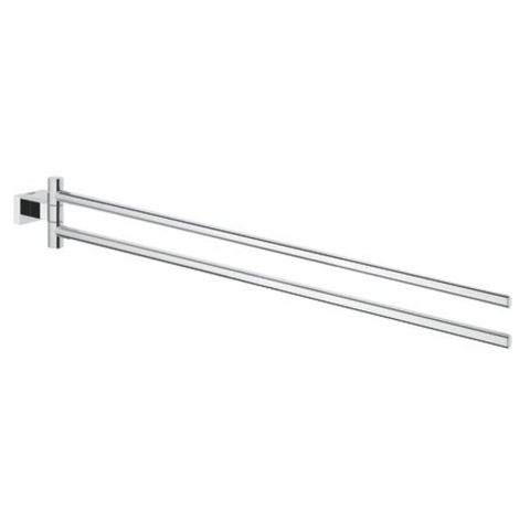GROHE Essentials Cube Porte-serviettes - 43,9cm - double - pivotant - chromé 0438173