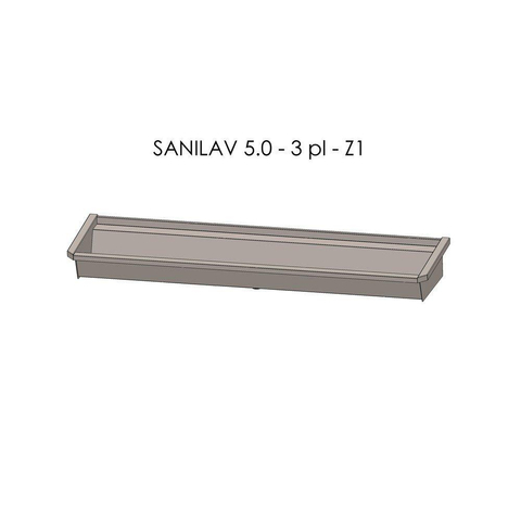 Intersan Sanilav wasgoot 180cm zonder leidingen zonder kranen inox 304 GA45062