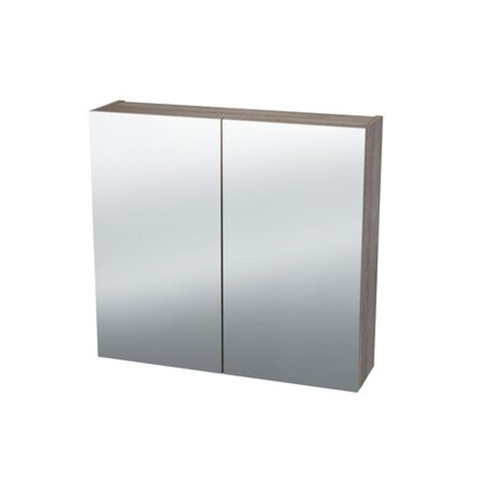 Nemo Spring Nebulo spiegelkast - 60x65x17.8cm - 1 deur - glazen leggers - met stopcontact - zonder schakelaar - enkelzijdige spiegeldeur - Rila Oak SW637012