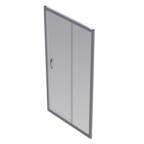 GO by Van Marcke Belo porte coulissante 100x190cm verre easy clean 6mm profils aluminium chromé réglable 960-1010mm SW292812