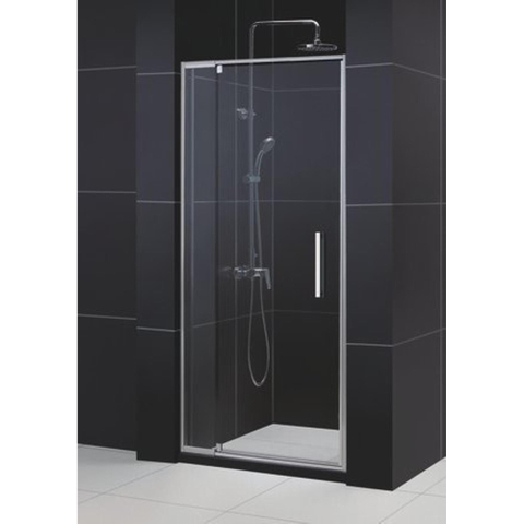 Nemo Pina draaideur - 100x200cm - 6mm Helder - veiligheidsglas - met antikalk links en rechts - Flexi - 860 - profielen: alu gepolierd - chroom SW636644