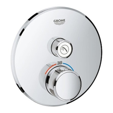 GROHE Smartcontrol Partie de finition pour robinet de douche encastrable thermostatique avec inverseur rond chrome SW104916