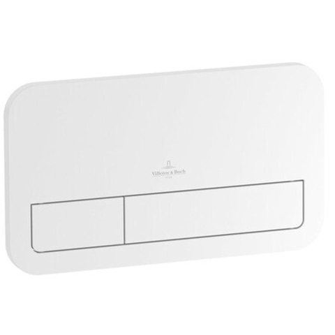 Villeroy & Boch Viconnect 2 knops bedieningsplaat - 25.3x14.5cm - glans wit GA41210