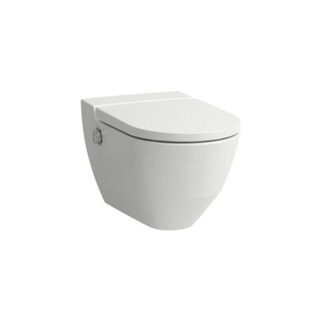 Laufen Cleanet NAVIA Douche WC 40.5x58x37cm diepspoel incl. closetzitting met deksel en softclose keramiek mat wit mat SW258683