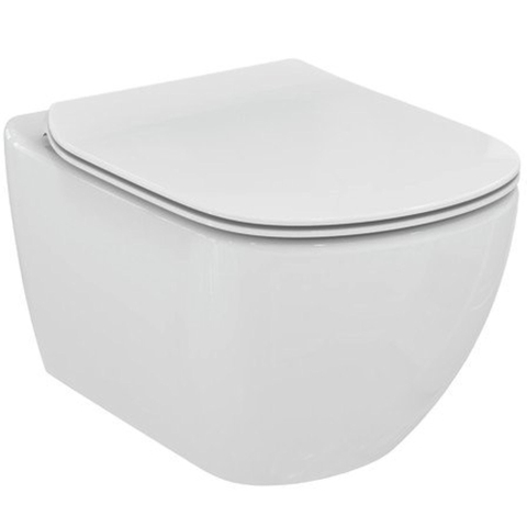Ideal Standard Tesi wand wc keramiek Aquablade 53,5x36,5cm wit met wc zitting softclose wit SW71259