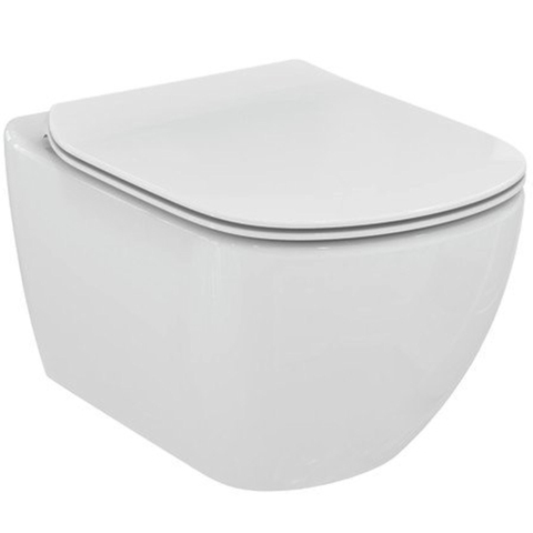 Ideal Standard Tesi WC suspendu – AquaBlade – profondeur 53,5 cm – avec abattant softclose – blanc brillant SW71259