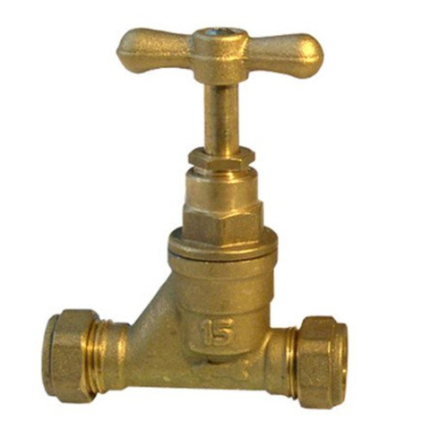 Go by Van Marcke robinet d'arrêt à compression en cuivre eau Ø15mm x Ø15mm cuivre SW292510