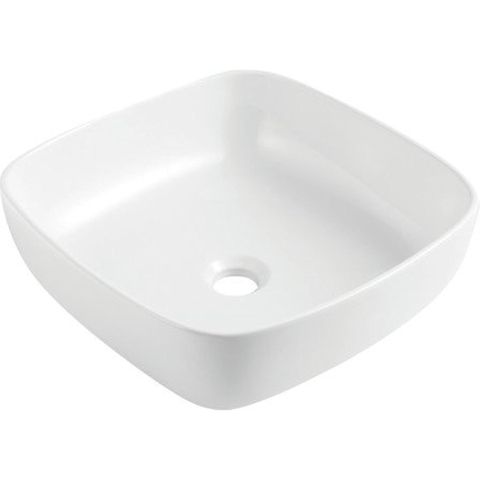 GO by Van Marcke Anubis lavabo à poser carré porcelaine blanc 400 x 400 x 140 mm SW293303