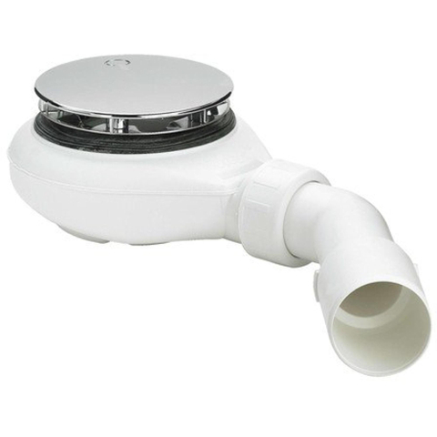 Viega Tempoplex bonde de receveur de douche 60mm de hauteur complet 115x40/50 pour receveur de douche avec trou 90mm chrome 0510135