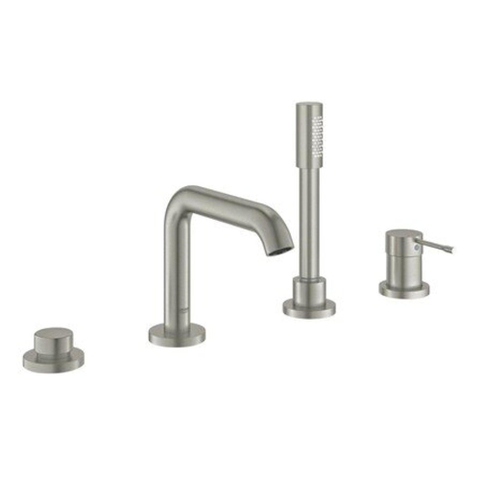 Grohe Essence badrandcombinatie - met omstel - inclusief staafhanddouche - Supersteel (RVS) SW656559