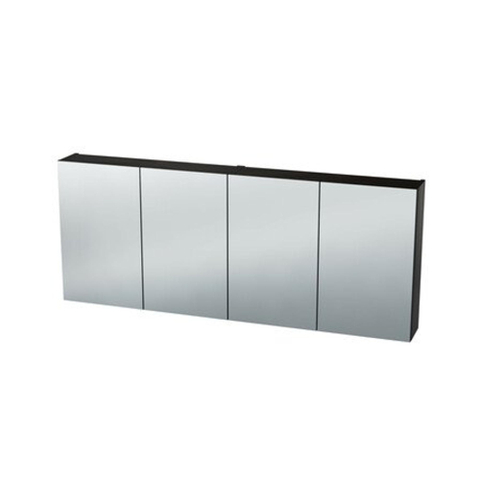 Nemo Spring Nebulo spiegelkast - 160x65x17.8cm - 4 deuren glazen leggers - met stopcontact - Minnesota Chocolat SW646793