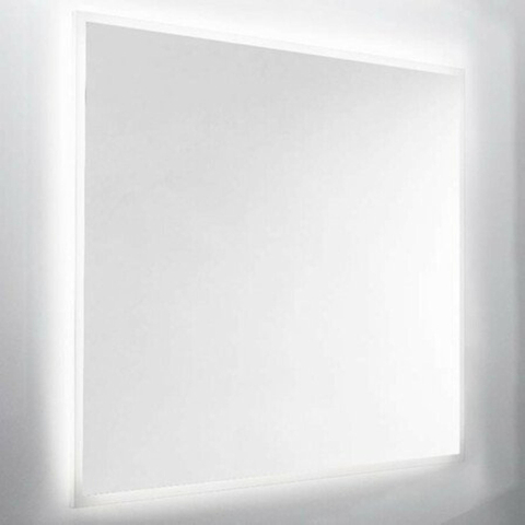 Nemo Spring Destra spiegel - recht - met plexi - 80 x 60cm - gezandstraald - antidamp - 80x60cm rechthoek - LED SW418087
